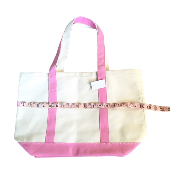Cream and Pink Farmers Market Canvas tote bag NWT - Picture 11 of 12
